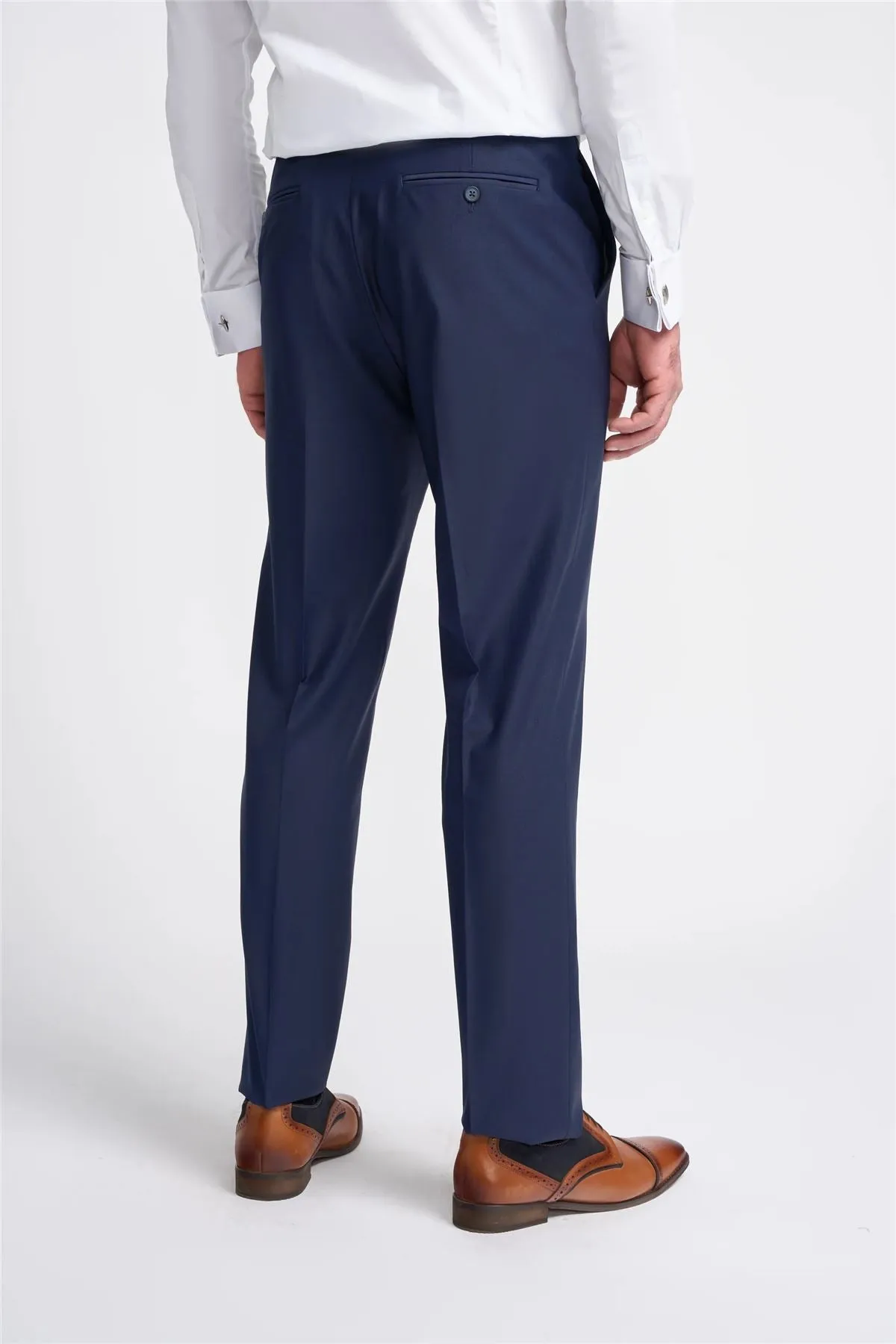 Men's Trousers Navy Blue Formal Suit Pants