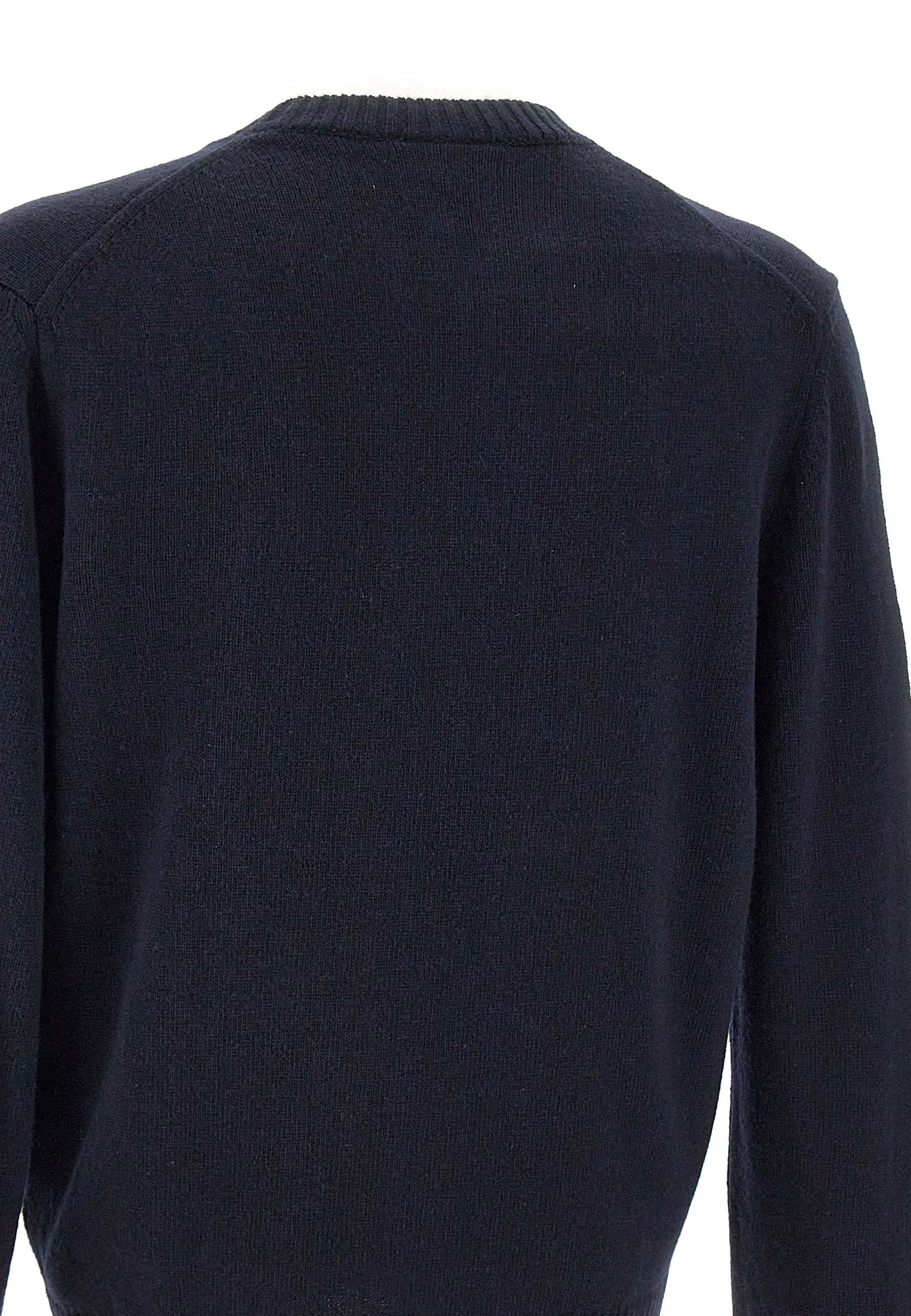 Midnight Blue Wool Sweater for Men