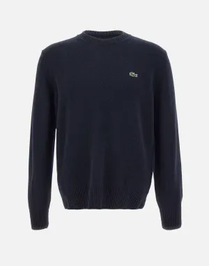 Midnight Blue Wool Sweater for Men