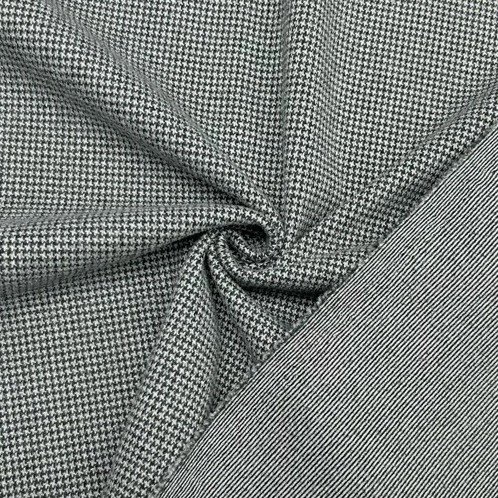 Mini Dogtooth Stretch Wool Fabric