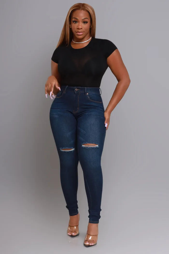 Must Have Basic Bodysuit - Black Crew Neck