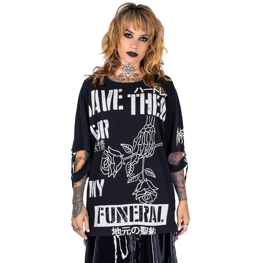 MY FUNERAL TOP - BLACK