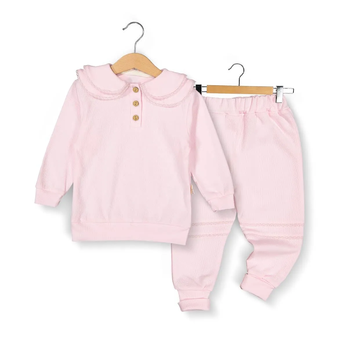 Omnis Pura Girls Cotton Elegant Long Sleeve Top and Pants Set for Girls