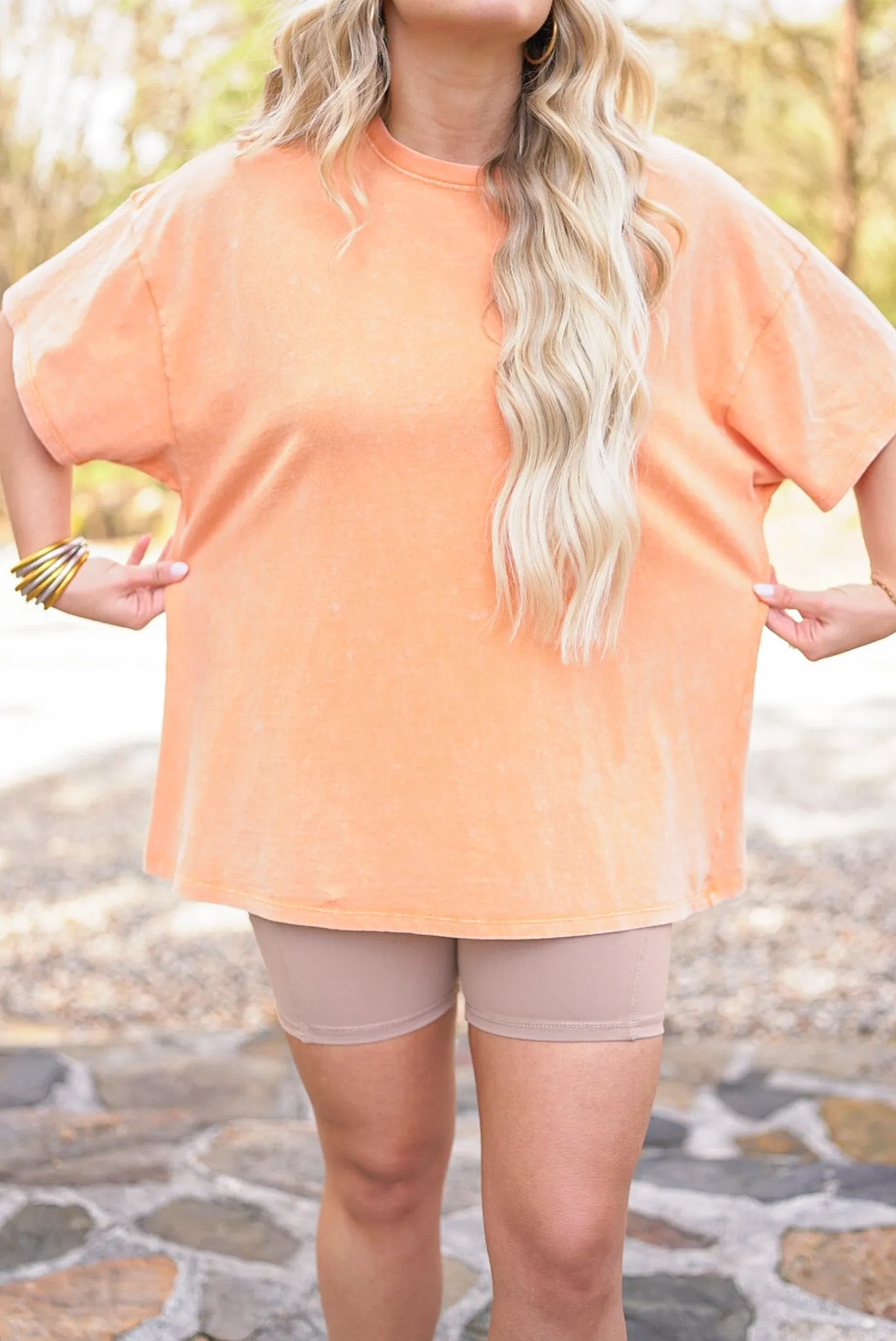 Perfect Happiness Washed Orange Tee