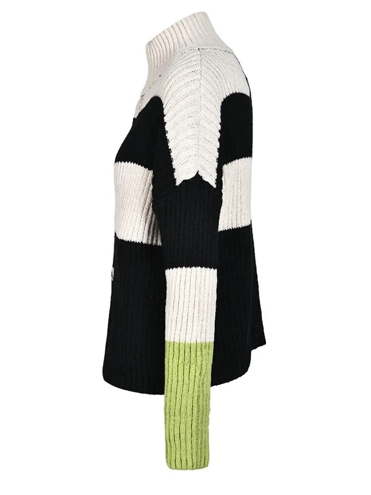 Pre Order:  Mock Neck Drop Shoulder Knit Cardigan