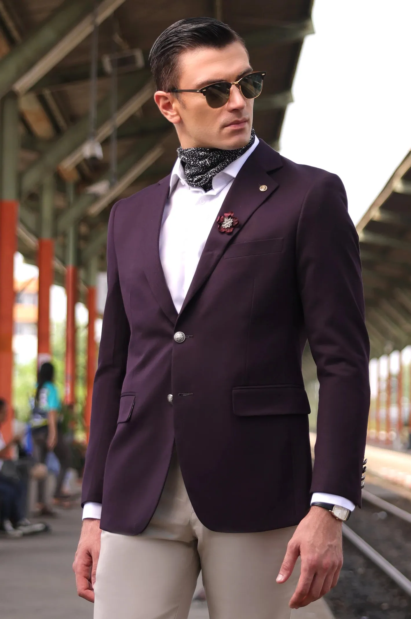 Purple Plain Blazer