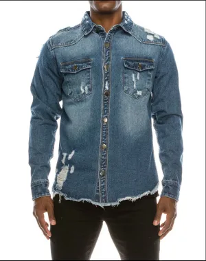 “Rip It Or Not” Denim Shirt