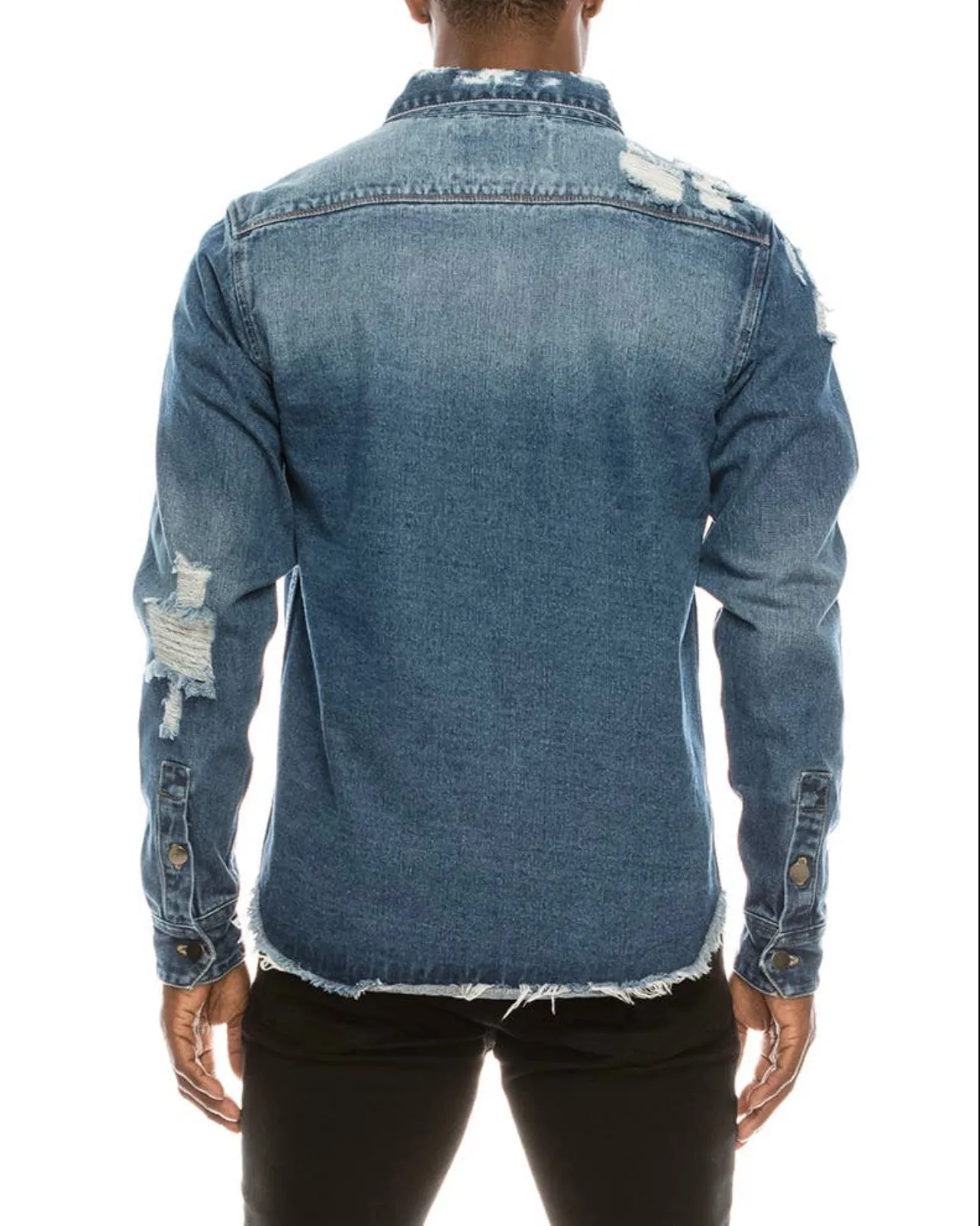 “Rip It Or Not” Denim Shirt