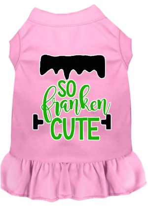 So Franken Cute Screen Print Dog Dress Light Pink Sm