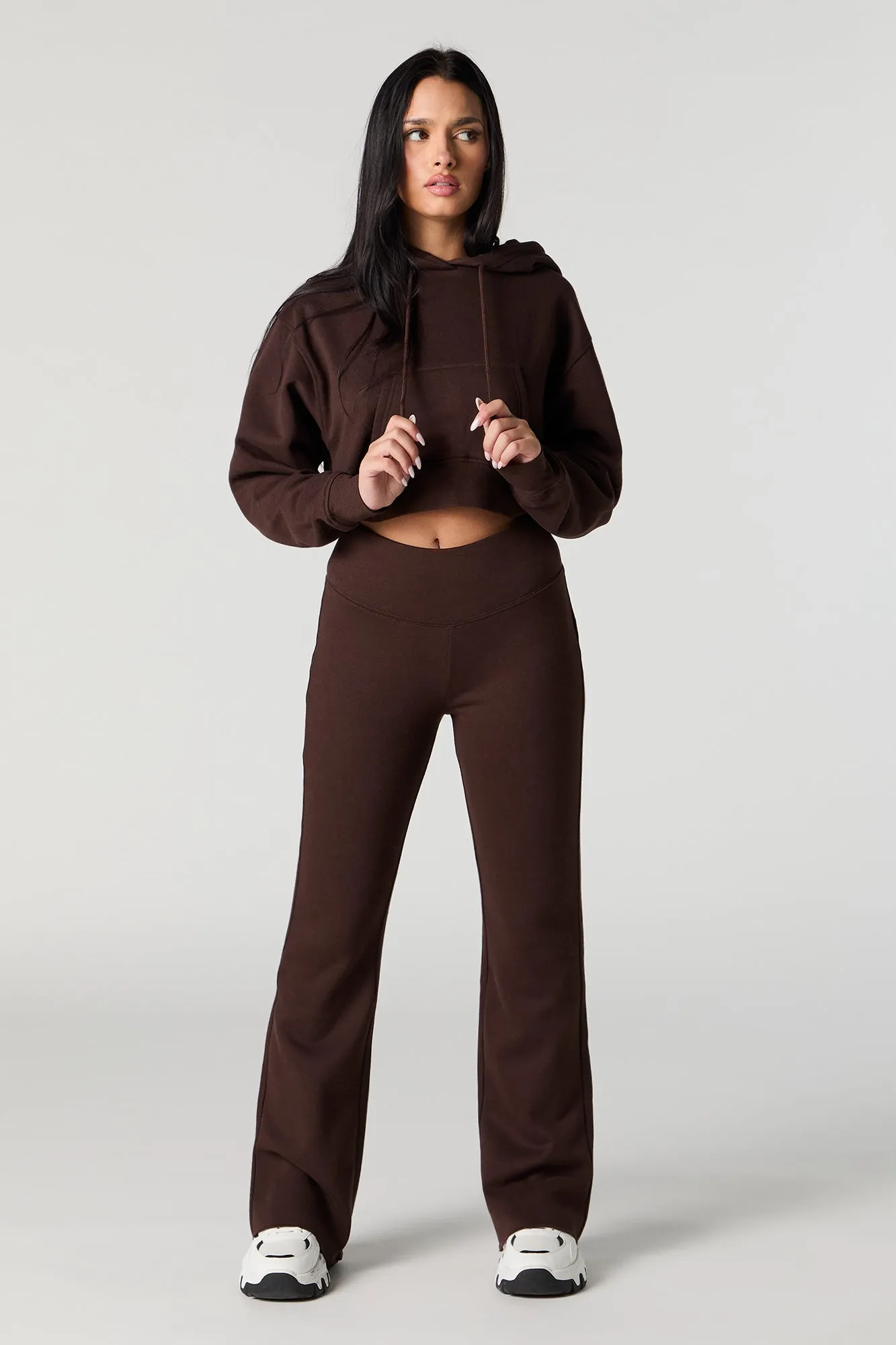 Soft Fleece Cropped Hoodie