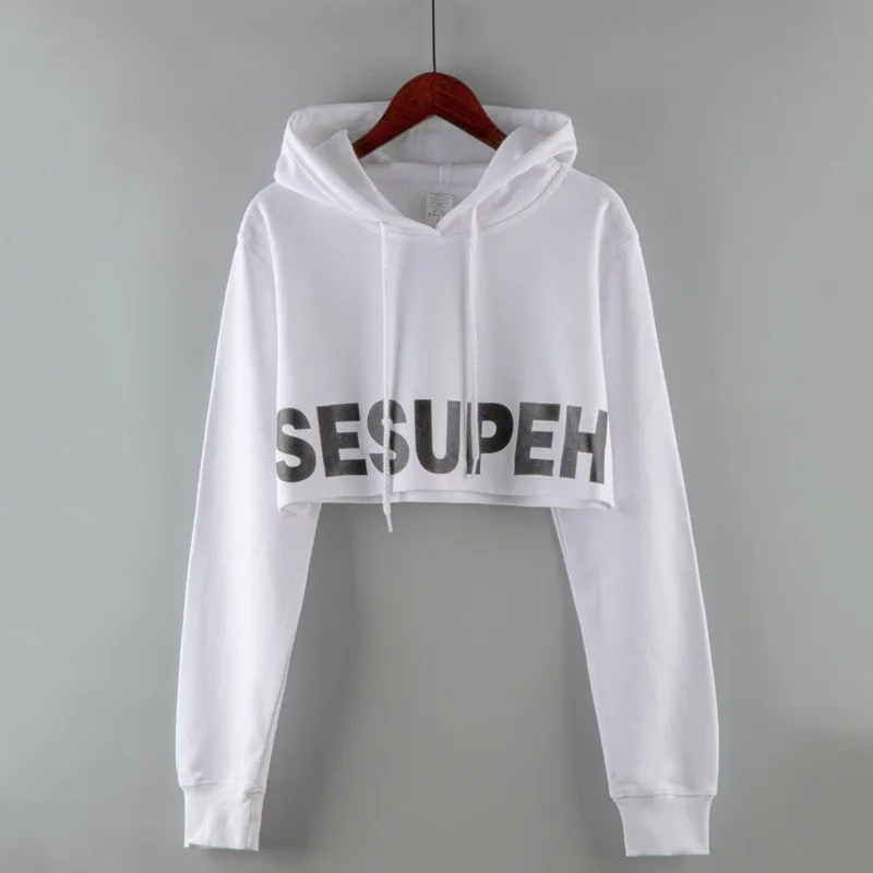 Ultra short hoodie for women's