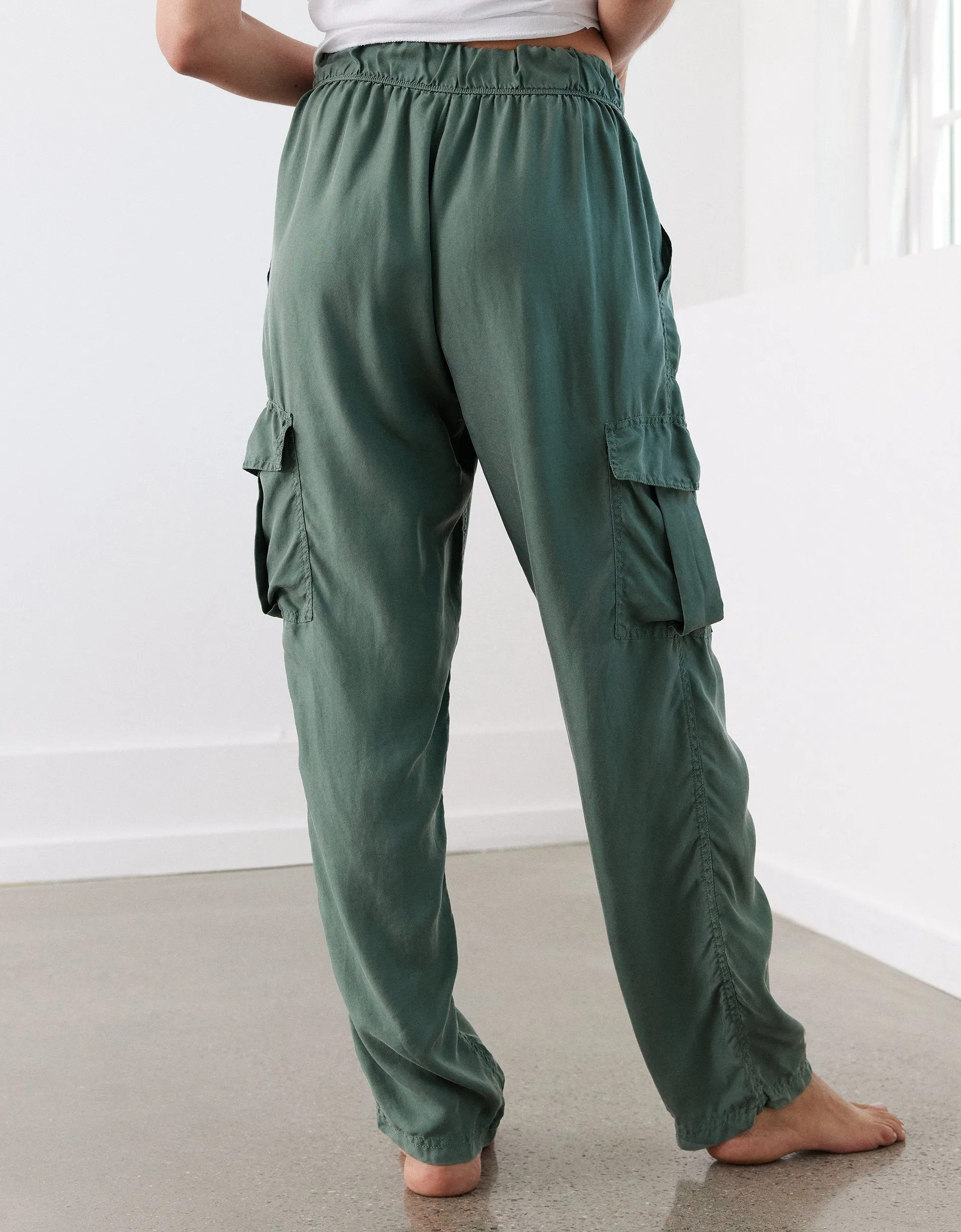 unsubscribed washable silk cargo pant