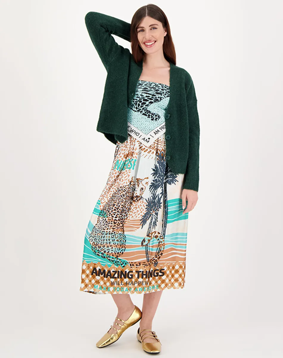 Vanessa Printed Safari Midi Skirt