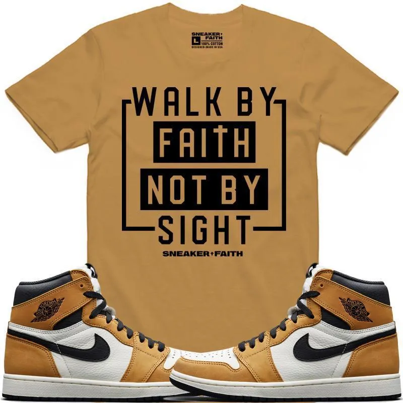 WALK BY FAITH Sneaker Tees Shirt - Jordan Retro 1 Rookie of the Year ROY