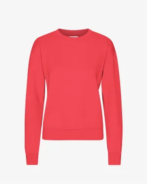 Women Classic Organic Crew - Red Tangerine