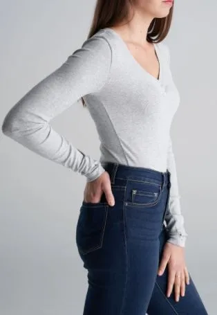 WOMEN'S LONG SLEEVE SHIRT WITH BUTTON