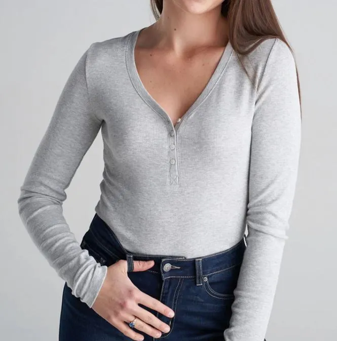 WOMEN'S LONG SLEEVE SHIRT WITH BUTTON