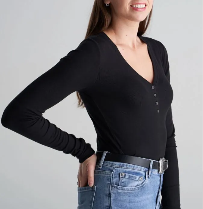 WOMEN'S LONG SLEEVE SHIRT WITH BUTTON