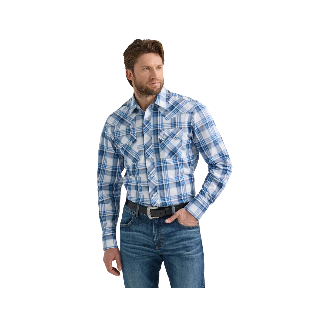 Wrangler Men's Western Blue Shirt